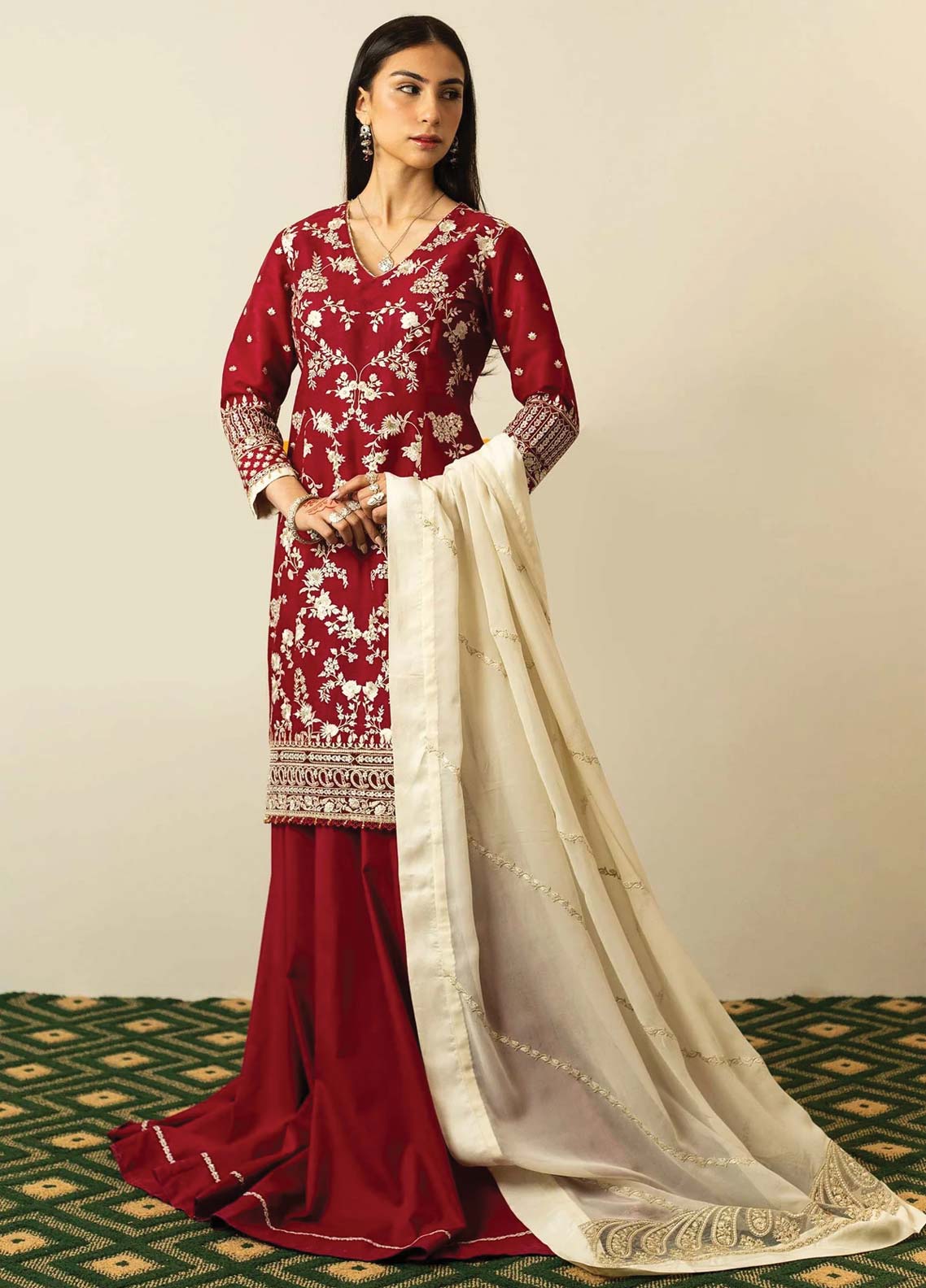 D#10 Zara Shahjahan Emb Lawn Collection 623 V-2 D#10 Zara Shahjahan Emb Lawn Collection 623 V-2