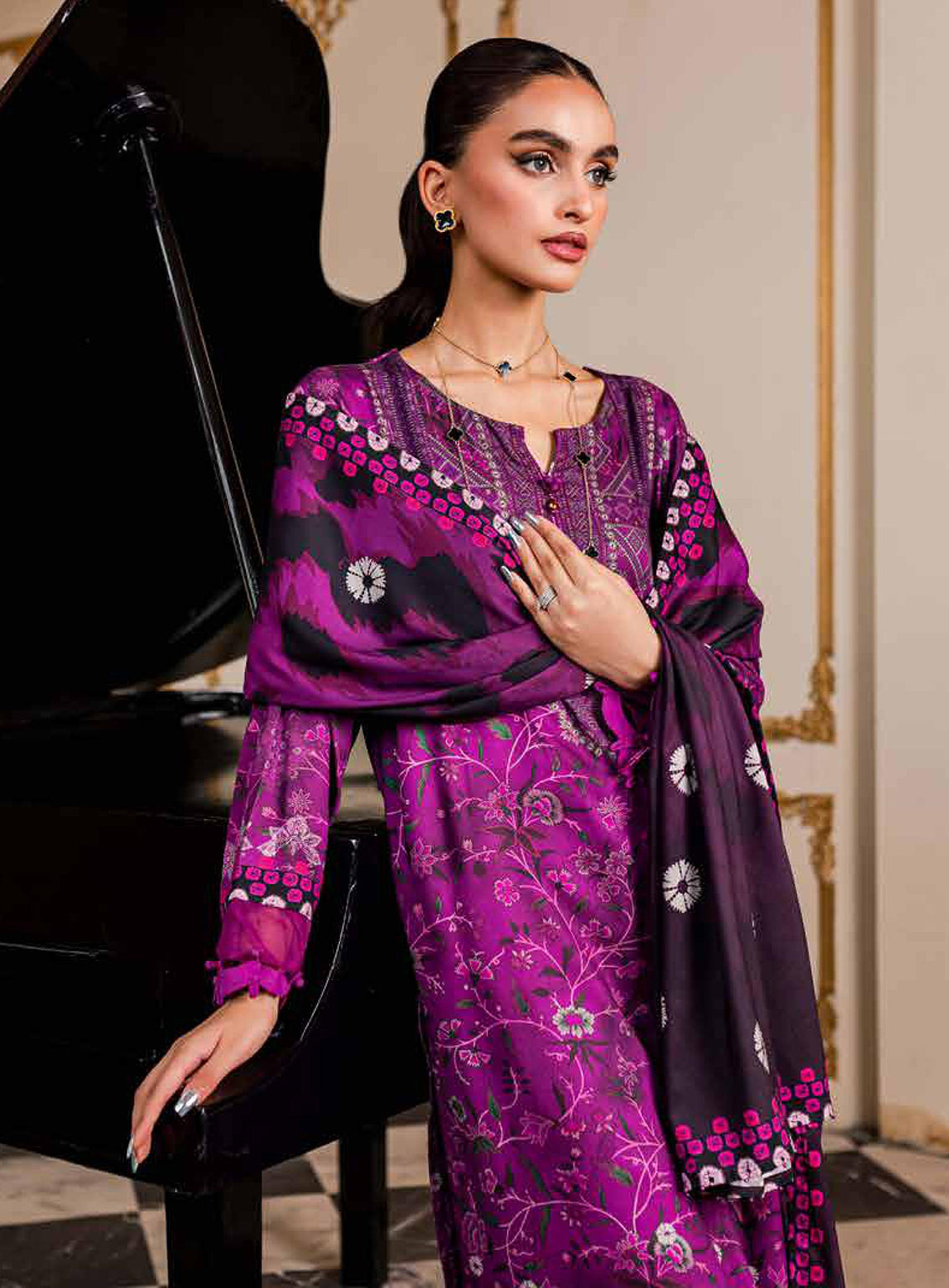 Signature Printes By Nureh Printed Marina Unstitched 3 Piece Suit - 79 Signature Printes By Nureh Printed Marina Unstitched 3 Piece Suit - 79