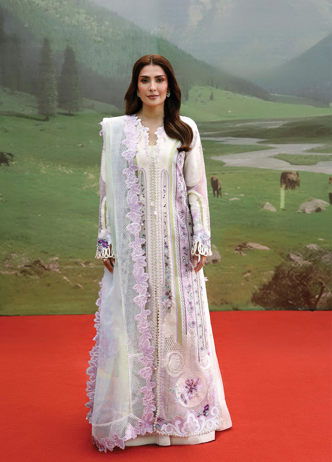 A-Lawn By Afrozeh Luxury Embroidered Lawn 3 Piece Unstitched Suit AF26ALLE D-FWU-0066 MIREN A-Lawn By Afrozeh Luxury Embroidered Lawn 3 Piece Unstitched Suit AF26ALLE D-FWU-0066 MIREN