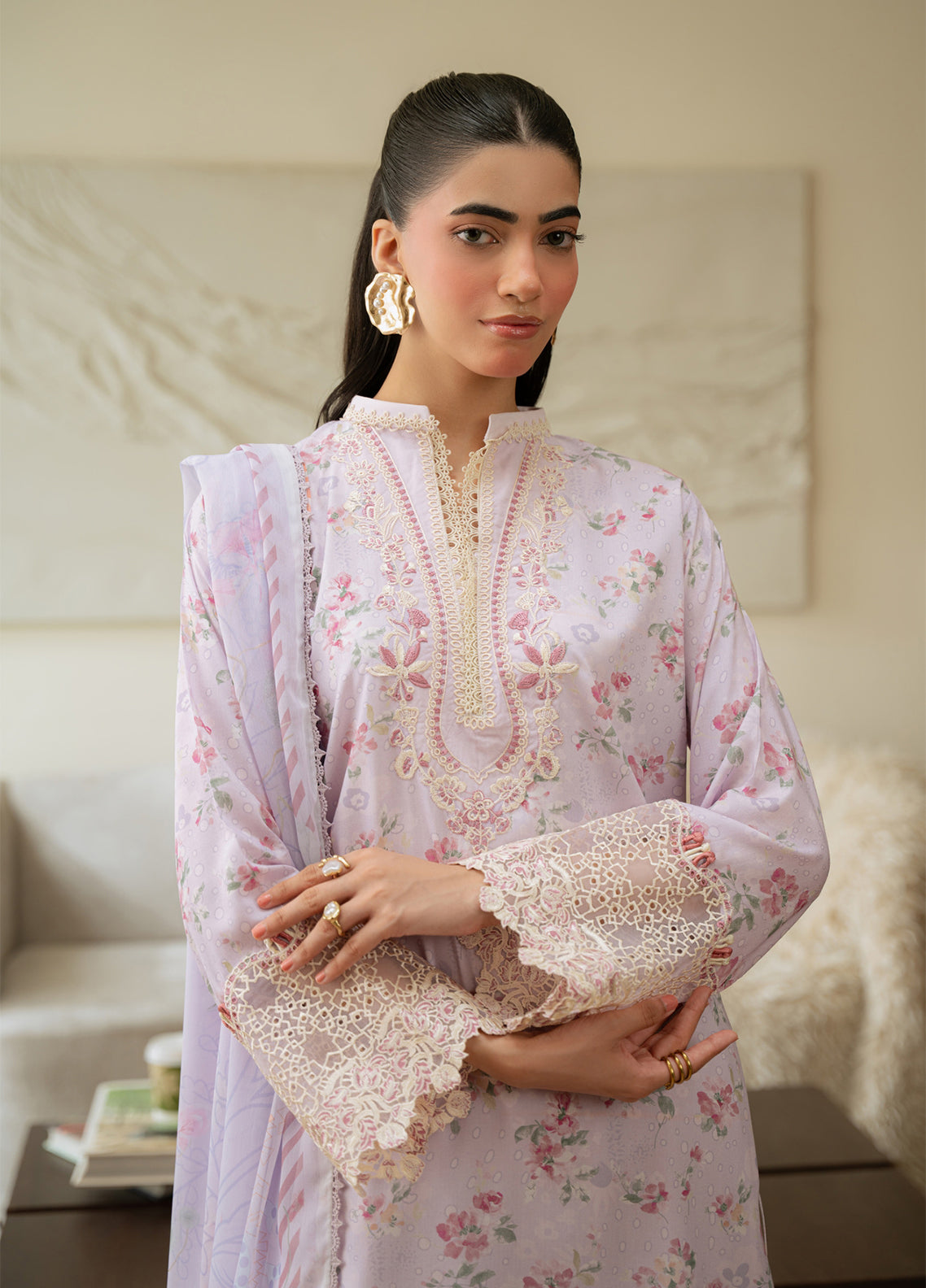 Aabyaan Luxury Embroidered Linen 3 Piece Unstitched Suit ABY26PLL D-AK-01 ESTELLE Aabyaan Luxury Embroidered Linen 3 Piece Unstitched Suit ABY26PLL D-AK-01 ESTELLE