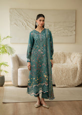 Aabyaan Luxury Embroidered Linen 3 Piece Unstitched Suit ABY26PLL D-AK-04 ISLA