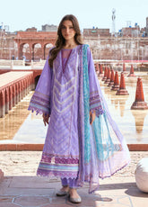Aangan By Kahf Printed Lawn 3 Piece Unstitched Suit KHF25APC D-6A NAJAM