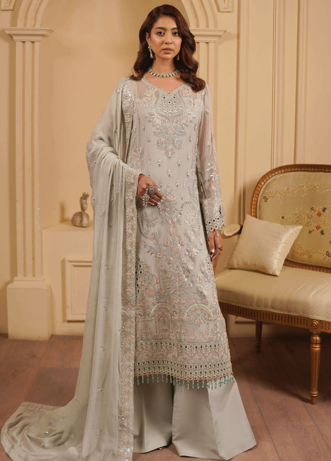 Aarzu By Maryam's Embroidered Chiffon 3 Piece Unstitched Suit MY26AV5 D-A-1107 ADAA Aarzu By Maryam's Embroidered Chiffon 3 Piece Unstitched Suit MY26AV5 D-A-1107 ADAA