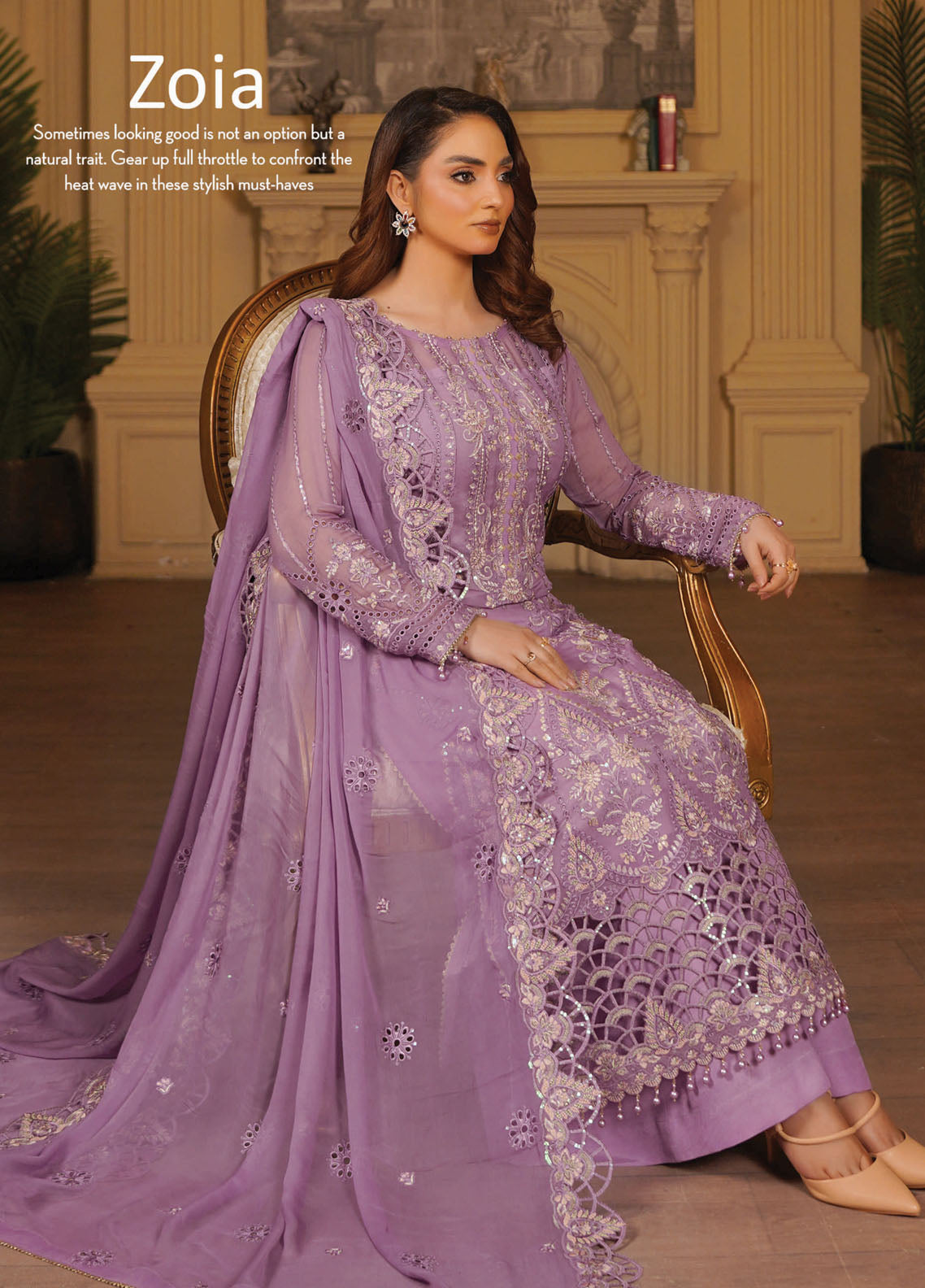 Aarzu By Maryam's Embroidered Chiffon 3 Piece Unstitched Suit MY26AV5 D-A-1108 ZOIA Aarzu By Maryam's Embroidered Chiffon 3 Piece Unstitched Suit MY26AV5 D-A-1108 ZOIA