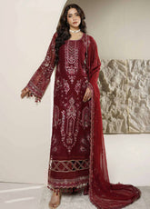 Aarzu By Maryam's Embroidered Chiffon 3 Piece Unstitched Suit MY26AV6 D-A-12001 NUREET
