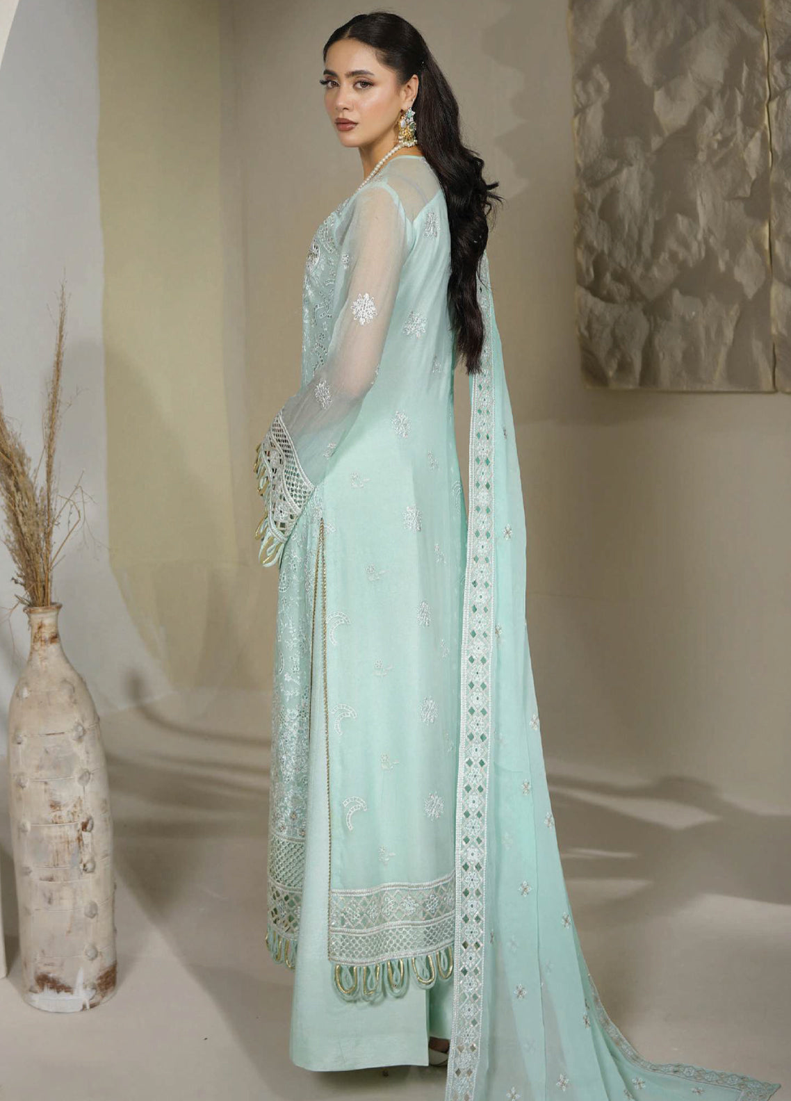 Aarzu By Maryam's Embroidered Chiffon 3 Piece Unstitched Suit MY26AV6 D-A-12002 NAAVAH Aarzu By Maryam's Embroidered Chiffon 3 Piece Unstitched Suit MY26AV6 D-A-12002 NAAVAH