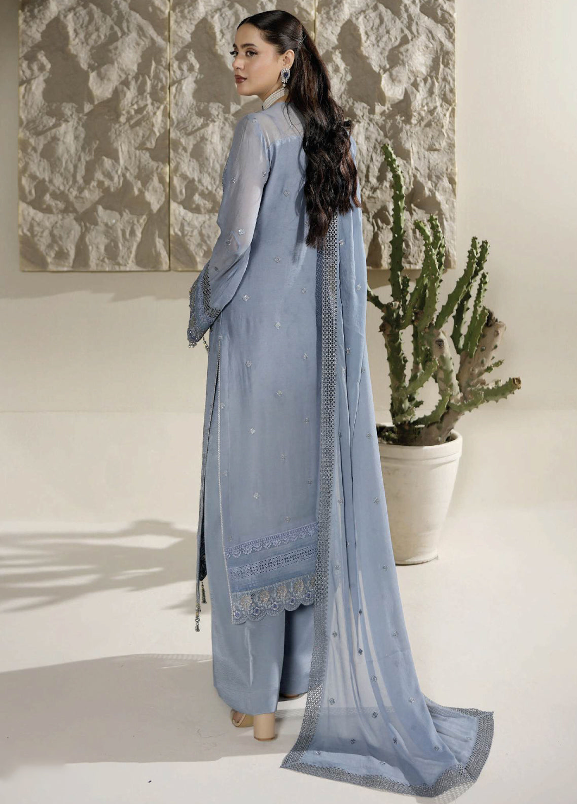 Aarzu By Maryam's Embroidered Chiffon 3 Piece Unstitched Suit MY26AV6 D-A-12005 TEMIRAH Aarzu By Maryam's Embroidered Chiffon 3 Piece Unstitched Suit MY26AV6 D-A-12005 TEMIRAH