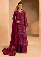 Aarzu By Maryam's Festive Embroidered Chiffon 3 Piece Unstitched Suit MY26AV7 D-A-13004