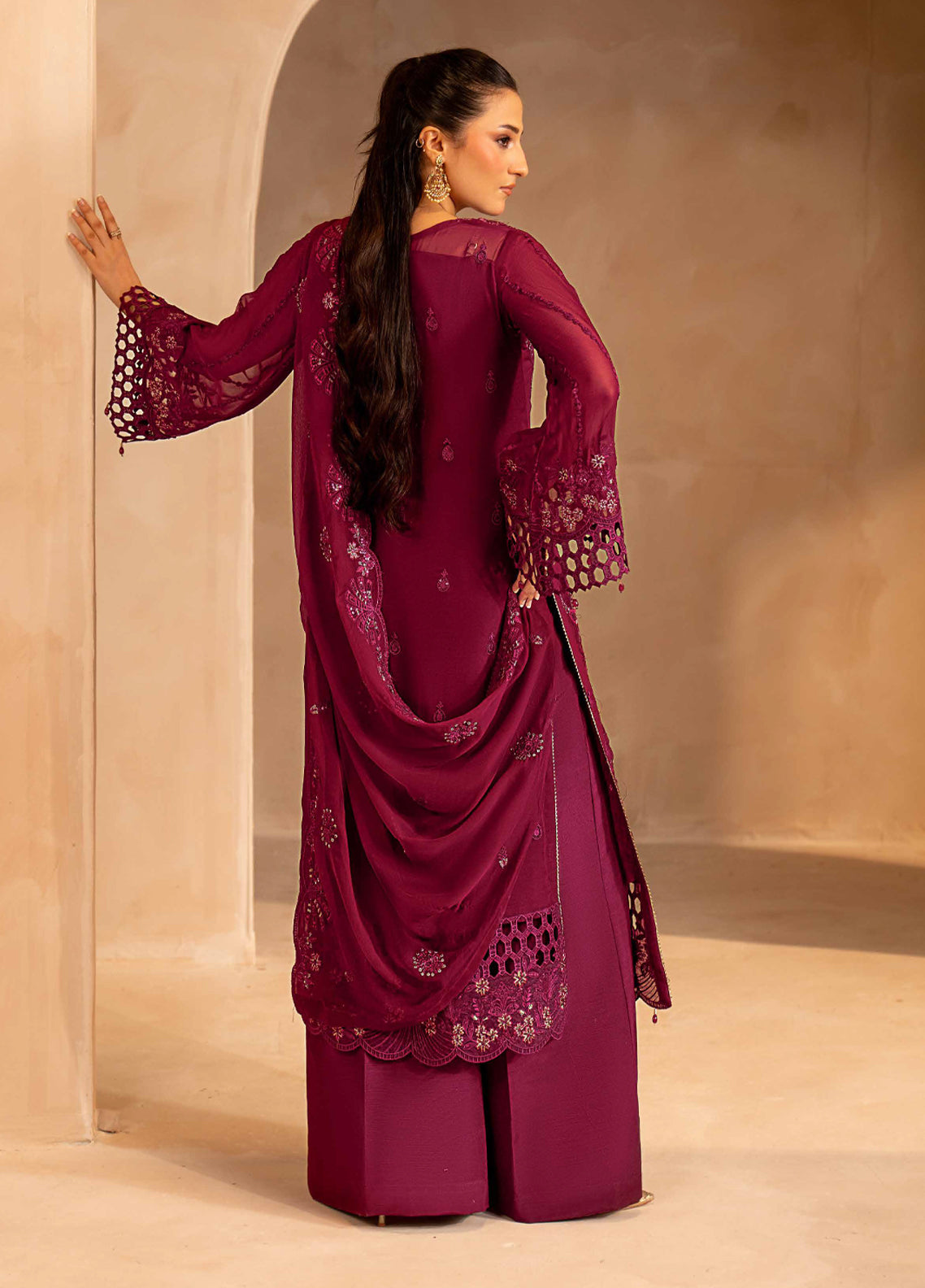 Aarzu By Maryam's Festive Embroidered Chiffon 3 Piece Unstitched Suit MY26AV7 D-A-13004 Aarzu By Maryam's Festive Embroidered Chiffon 3 Piece Unstitched Suit MY26AV7 D-A-13004