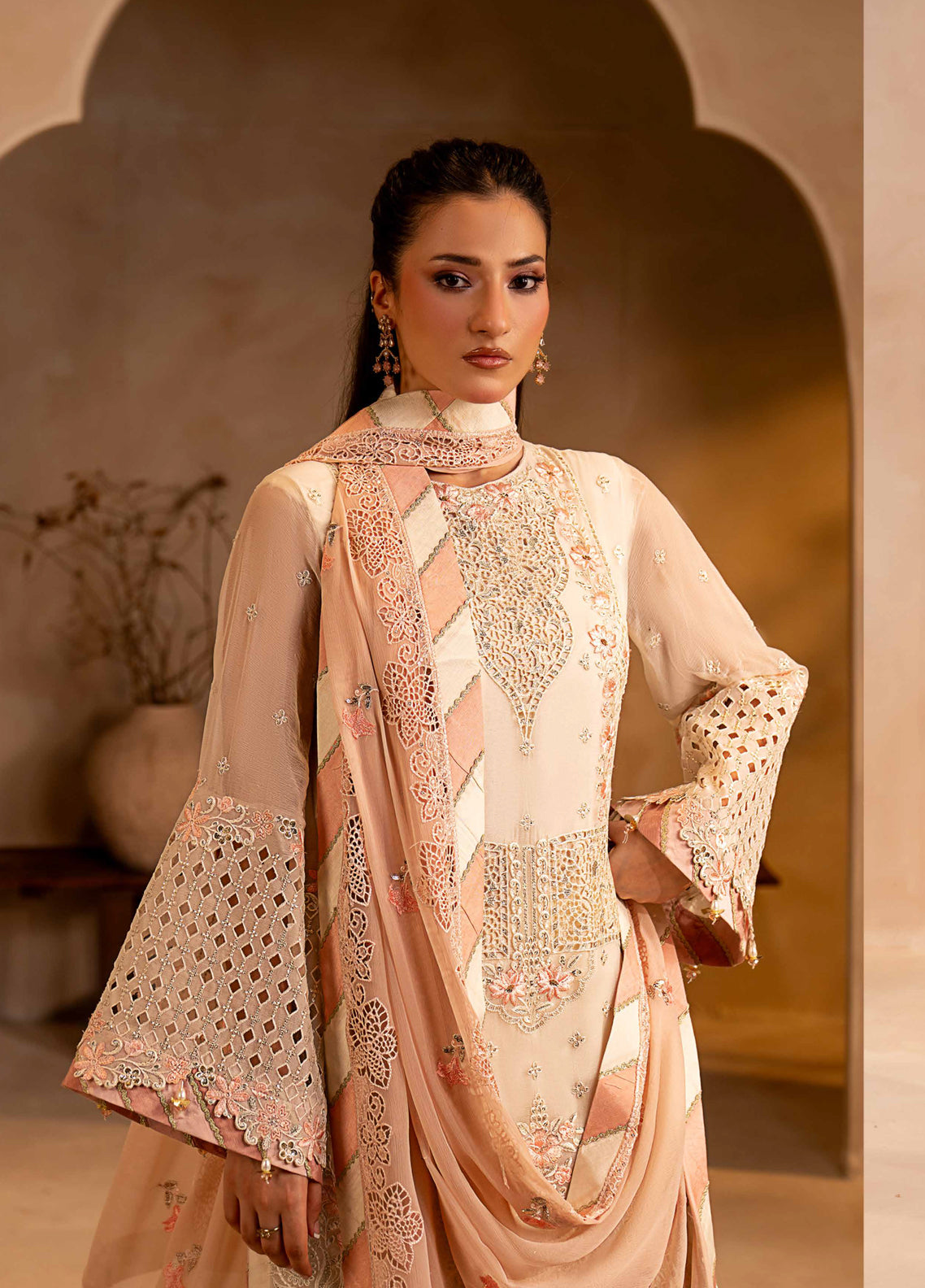 Aarzu By Maryam's Festive Embroidered Chiffon 3 Piece Unstitched Suit MY26AV7 D-A-13006 Aarzu By Maryam's Festive Embroidered Chiffon 3 Piece Unstitched Suit MY26AV7 D-A-13006