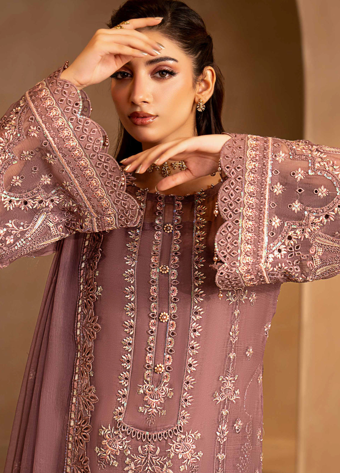 Aarzu By Maryam's Festive Embroidered Chiffon 3 Piece Unstitched Suit MY26AV7 D-A-13007 Aarzu By Maryam's Festive Embroidered Chiffon 3 Piece Unstitched Suit MY26AV7 D-A-13007