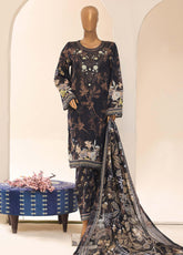 Aashkaar By HZ Textiles Embroidered Lawn 3 Piece Stitched Suit HZ26APELV1 D-061 G BLACK