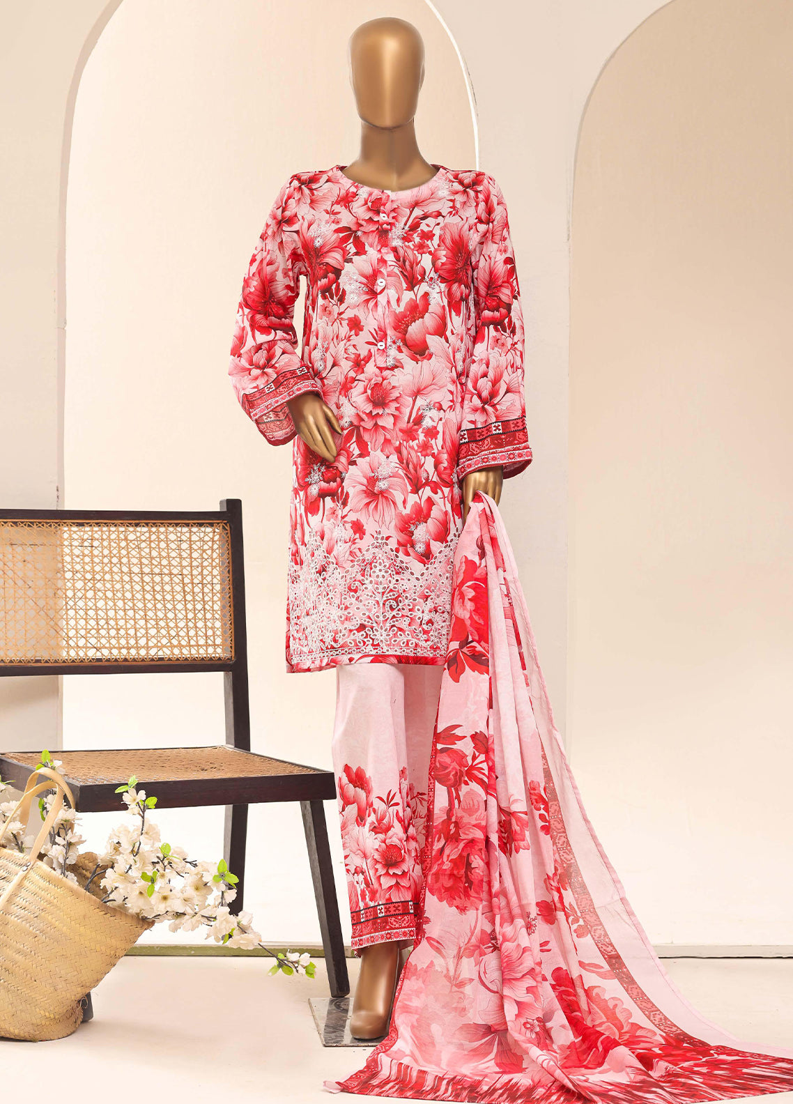 Aashkaar By HZ Textiles Embroidered Lawn 3 Piece Stitched Suit HZ26APELV1 D-065 R PUNCH Aashkaar By HZ Textiles Embroidered Lawn 3 Piece Stitched Suit HZ26APELV1 D-065 R PUNCH