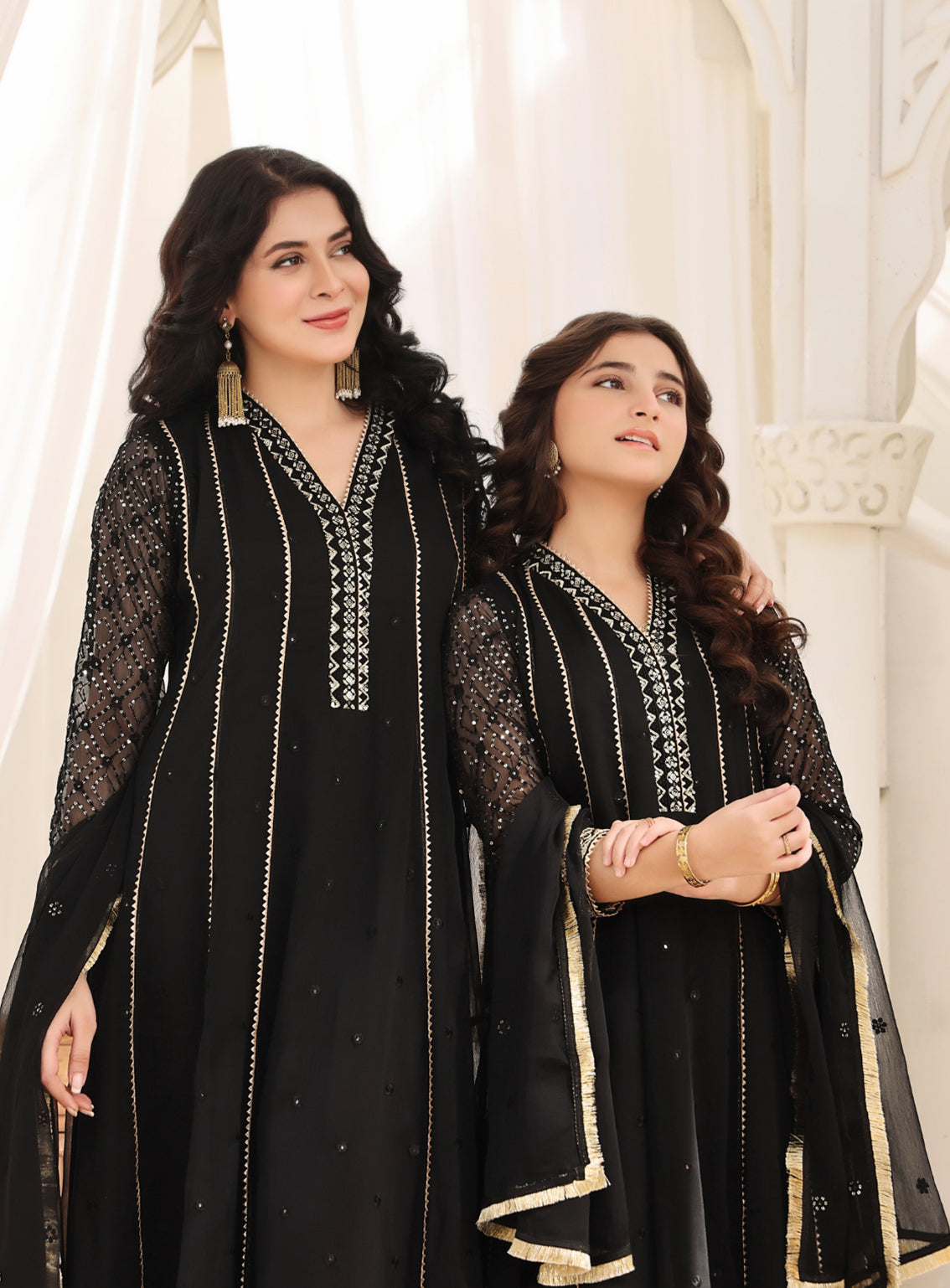 Abaan Zohan Embroidered Chiffon Suits Stitched 3 Piece - ABZO-006 KASHISH-BLACK Abaan Zohan Embroidered Chiffon Suits Stitched 3 Piece - ABZO-006 KASHISH-BLACK
