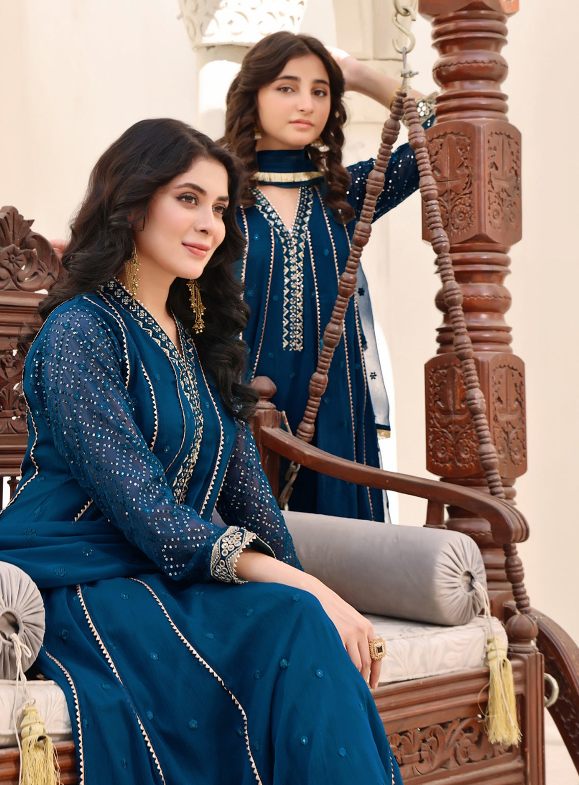Abaan Zohan Embroidered Chiffon Suits Stitched 3 Piece - ABZO-006 KASHISH-PEACOCK Abaan Zohan Embroidered Chiffon Suits Stitched 3 Piece - ABZO-006 KASHISH-PEACOCK