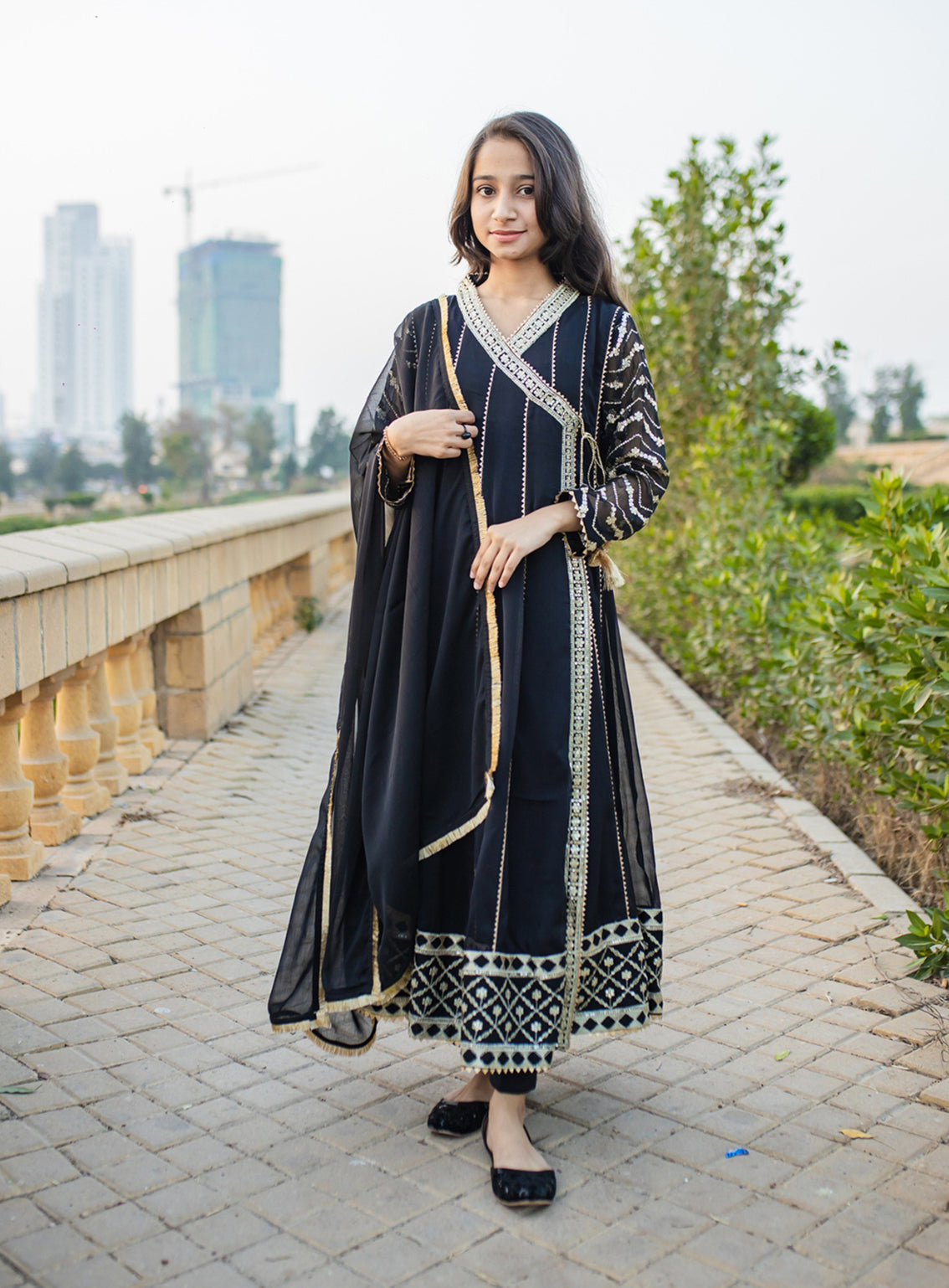 Abaan Zohan Embroidered Chiffon Suits Stitched 3 Piece - ABZO-007 JANNAT-BLACK Abaan Zohan Embroidered Chiffon Suits Stitched 3 Piece - ABZO-007 JANNAT-BLACK