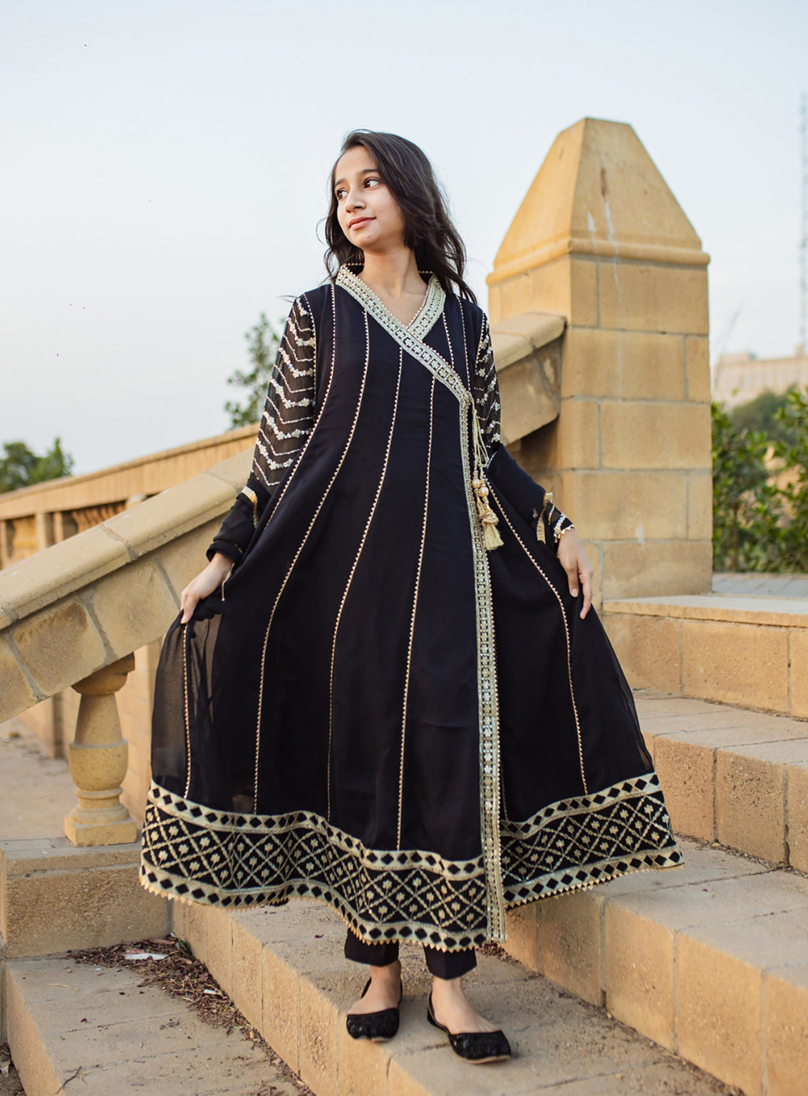 Abaan Zohan Embroidered Chiffon Suits Stitched 3 Piece - ABZO-007 JANNAT-BLACK Abaan Zohan Embroidered Chiffon Suits Stitched 3 Piece - ABZO-007 JANNAT-BLACK