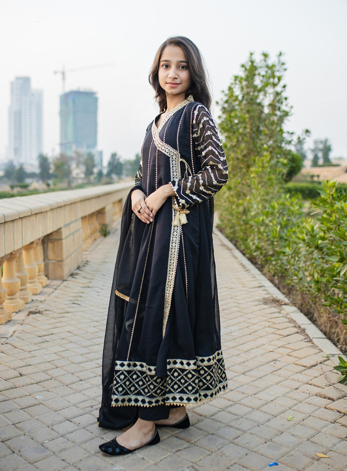 Abaan Zohan Embroidered Chiffon Suits Stitched 3 Piece - ABZO-007 JANNAT-BLACK Abaan Zohan Embroidered Chiffon Suits Stitched 3 Piece - ABZO-007 JANNAT-BLACK