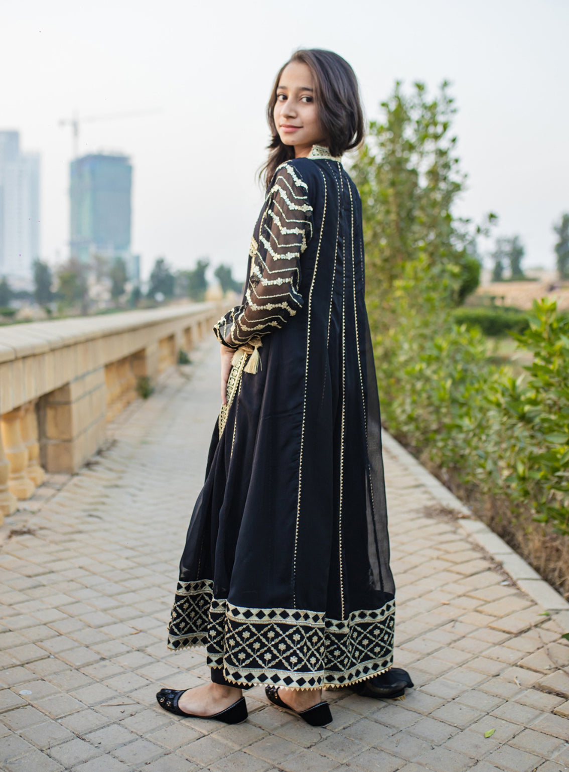 Abaan Zohan Embroidered Chiffon Suits Stitched 3 Piece - ABZO-007 JANNAT-BLACK Abaan Zohan Embroidered Chiffon Suits Stitched 3 Piece - ABZO-007 JANNAT-BLACK