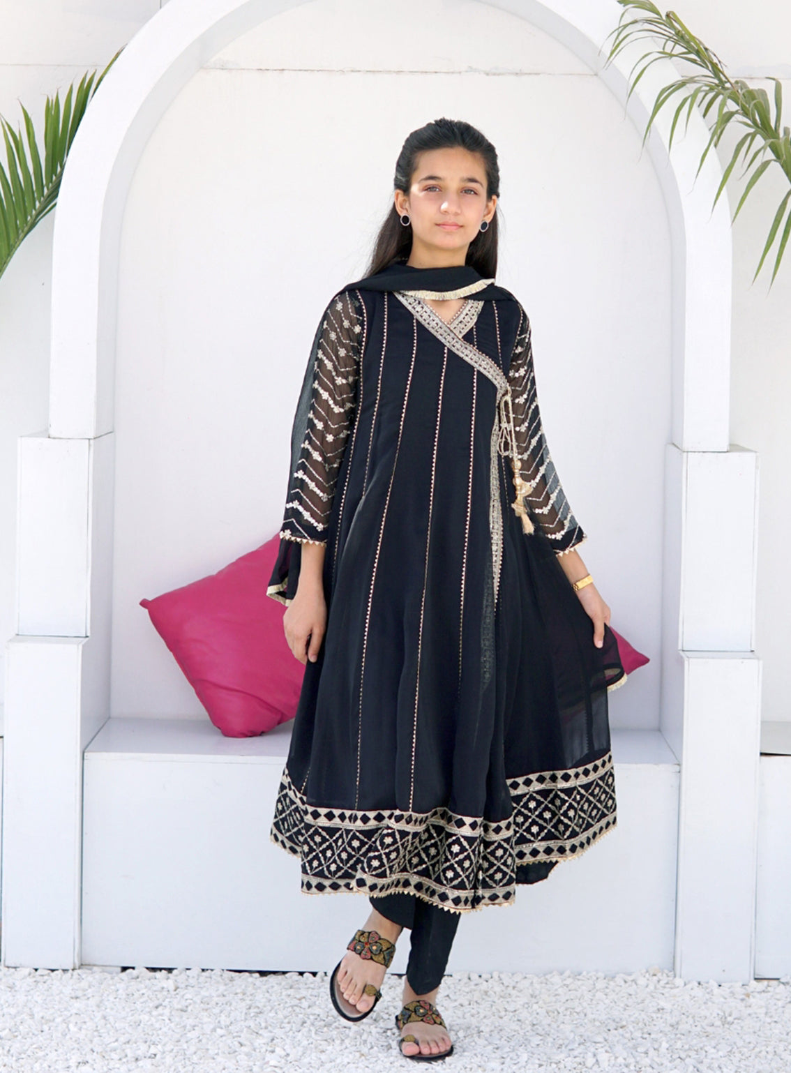 Abaan Zohan Embroidered Chiffon Suits Stitched 3 Piece - ABZO-007 JANNAT-BLACK Abaan Zohan Embroidered Chiffon Suits Stitched 3 Piece - ABZO-007 JANNAT-BLACK
