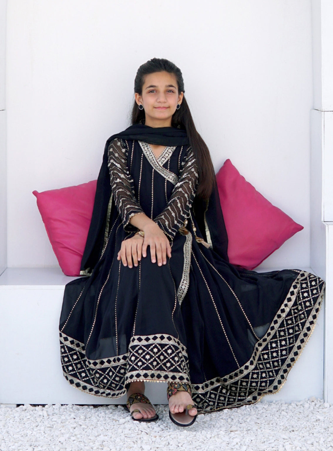 Abaan Zohan Embroidered Chiffon Suits Stitched 3 Piece - ABZO-007 JANNAT-BLACK Abaan Zohan Embroidered Chiffon Suits Stitched 3 Piece - ABZO-007 JANNAT-BLACK