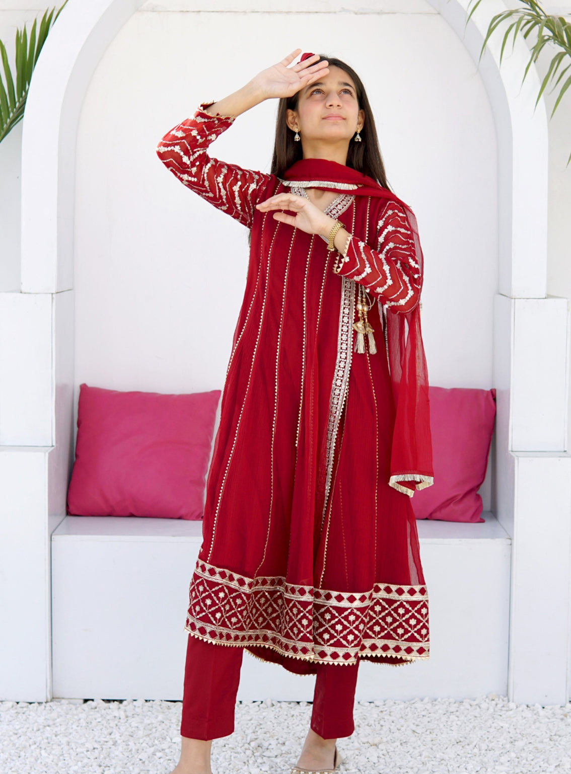 Abaan Zohan Embroidered Chiffon Suits Stitched 3 Piece - ABZO-007 JANNAT-MAROON Abaan Zohan Embroidered Chiffon Suits Stitched 3 Piece - ABZO-007 JANNAT-MAROON