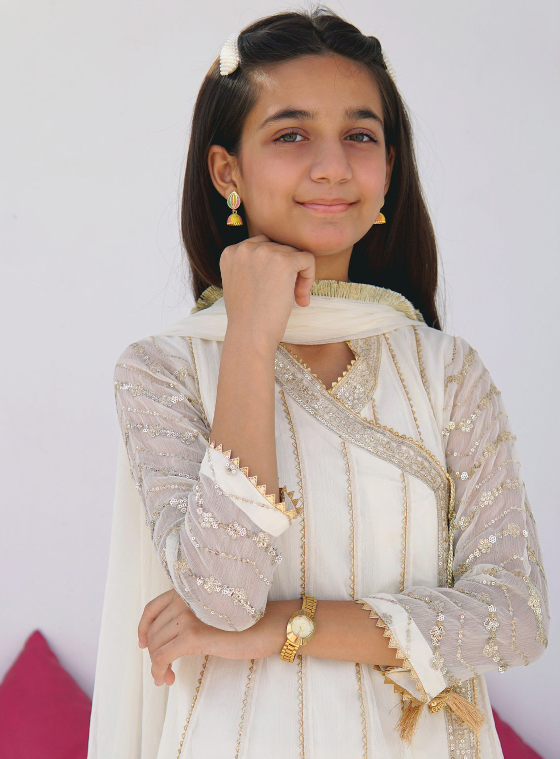 Abaan Zohan Embroidered Chiffon Suits Stitched 3 Piece - ABZO-007 JANNAT-OFF WHITE Abaan Zohan Embroidered Chiffon Suits Stitched 3 Piece - ABZO-007 JANNAT-OFF WHITE