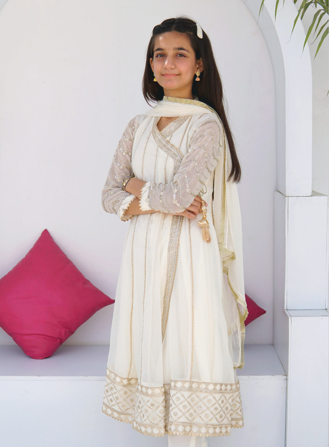 Abaan Zohan Embroidered Chiffon Suits Stitched 3 Piece - ABZO-007 JANNAT-OFF WHITE Abaan Zohan Embroidered Chiffon Suits Stitched 3 Piece - ABZO-007 JANNAT-OFF WHITE