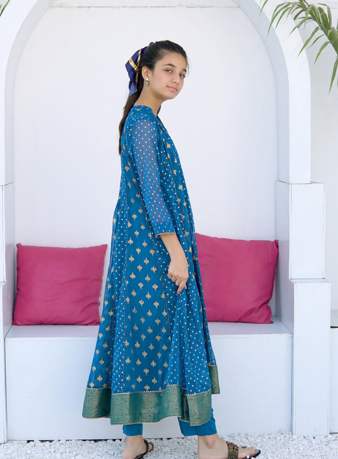 Abaan Zohan Embroidered Chiffon Suits Stitched 3 Piece - ABZO-010 HAYA-PEACOCK Abaan Zohan Embroidered Chiffon Suits Stitched 3 Piece - ABZO-010 HAYA-PEACOCK