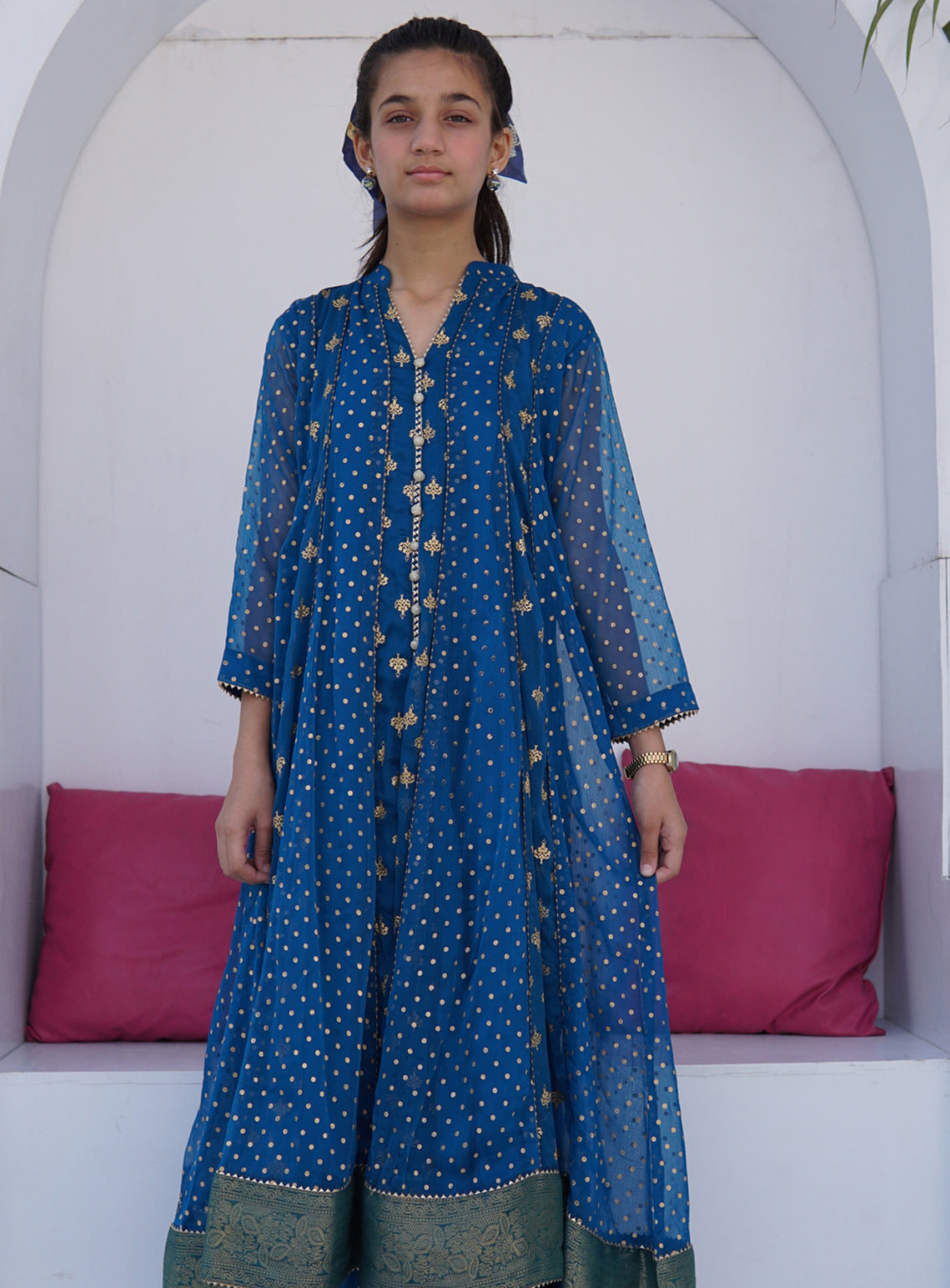Abaan Zohan Embroidered Chiffon Suits Stitched 3 Piece - ABZO-010 HAYA-PEACOCK Abaan Zohan Embroidered Chiffon Suits Stitched 3 Piece - ABZO-010 HAYA-PEACOCK