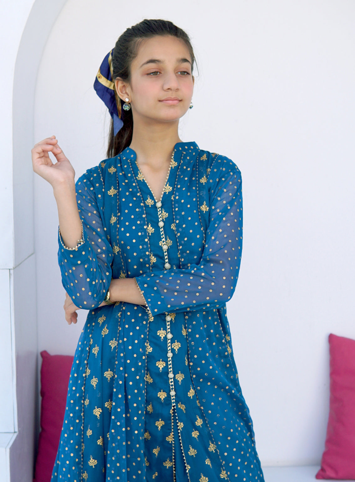 Abaan Zohan Embroidered Chiffon Suits Stitched 3 Piece - ABZO-010 HAYA-PEACOCK Abaan Zohan Embroidered Chiffon Suits Stitched 3 Piece - ABZO-010 HAYA-PEACOCK