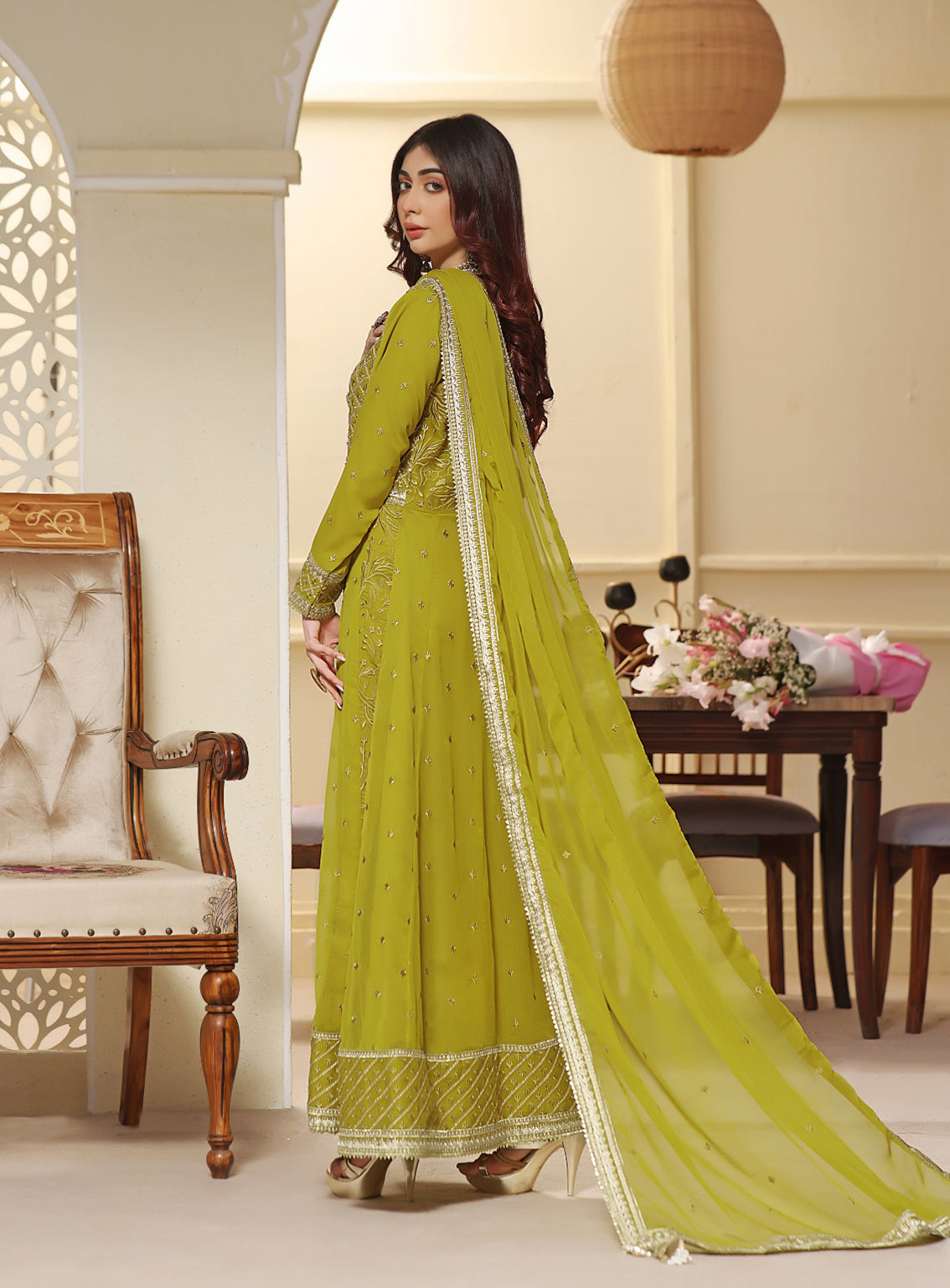 Abaan Zohan Formal Embroidered Chiffon Suits Stitched 3 Piece - ABZO24F-MEHREEB-DHANI Abaan Zohan Formal Embroidered Chiffon Suits Stitched 3 Piece - ABZO24F-MEHREEB-DHANI