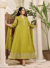 Abaan Zohan Formal Embroidered Chiffon Suits Stitched 4 Piece - ABZO24F-005-KASHISH-DHANI