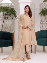 Abaan Zohan Formal Embroidered Chiffon Suits Stitched 4 Piece - ABZO24F-ZEENIA-SKIN
