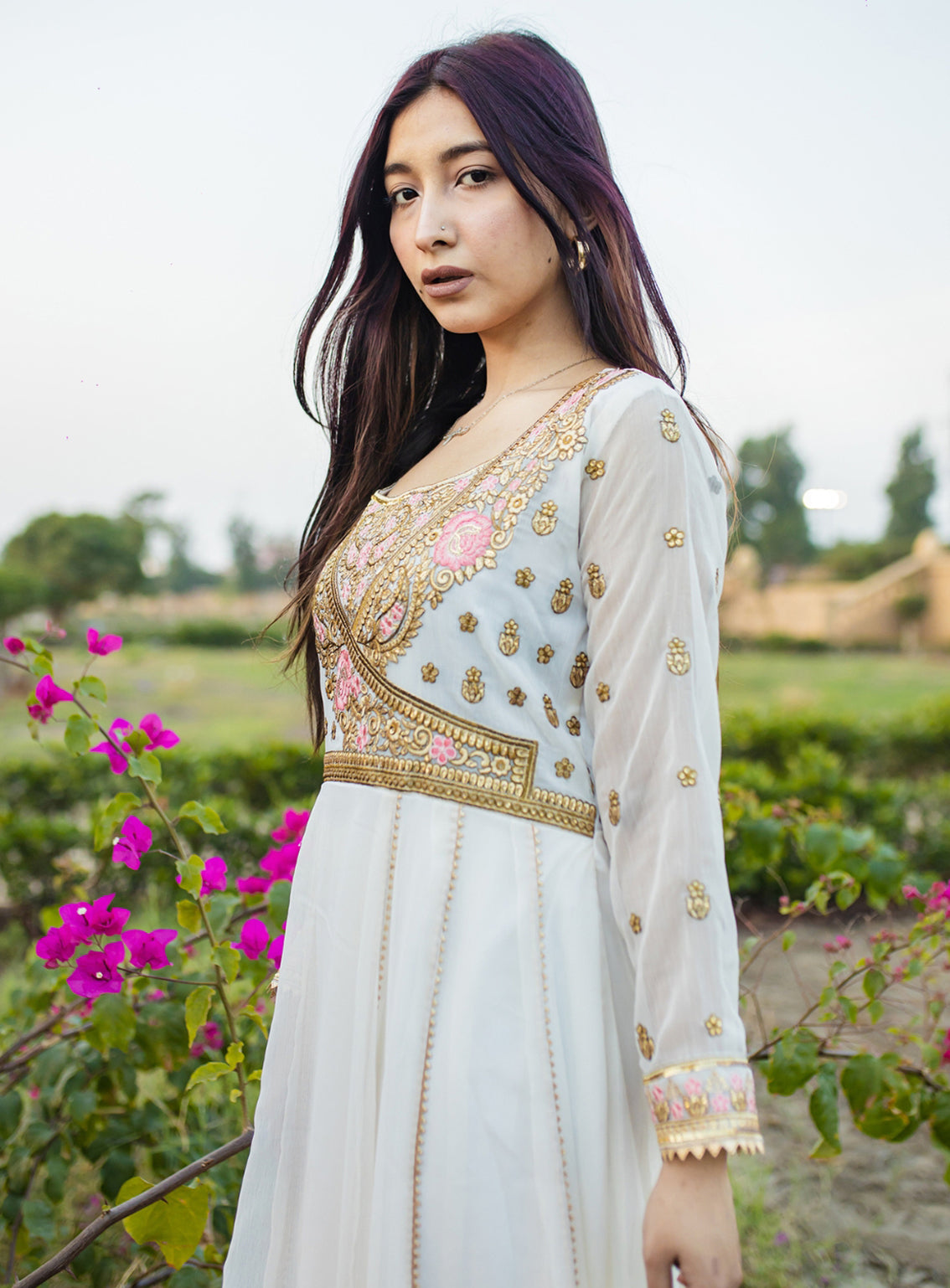 Abaan Zohan Luxury Embroidered Chiffon Suits Stitched 3 Piece - ABZO24W-008 NOORI-OFF WHITE Abaan Zohan Luxury Embroidered Chiffon Suits Stitched 3 Piece - ABZO24W-008 NOORI-OFF WHITE