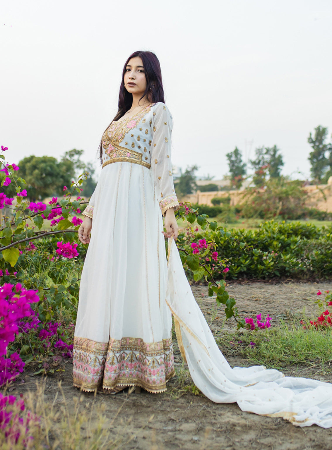 Abaan Zohan Luxury Embroidered Chiffon Suits Stitched 3 Piece - ABZO24W-008 NOORI-OFF WHITE Abaan Zohan Luxury Embroidered Chiffon Suits Stitched 3 Piece - ABZO24W-008 NOORI-OFF WHITE