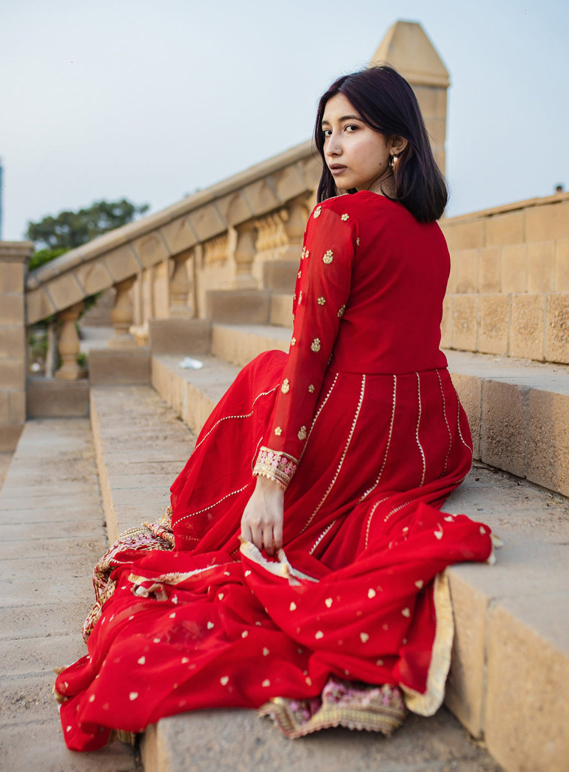 Abaan Zohan Luxury Embroidered Chiffon Suits Stitched 3 Piece - ABZO24W-008 NOORI-RED Abaan Zohan Luxury Embroidered Chiffon Suits Stitched 3 Piece - ABZO24W-008 NOORI-RED