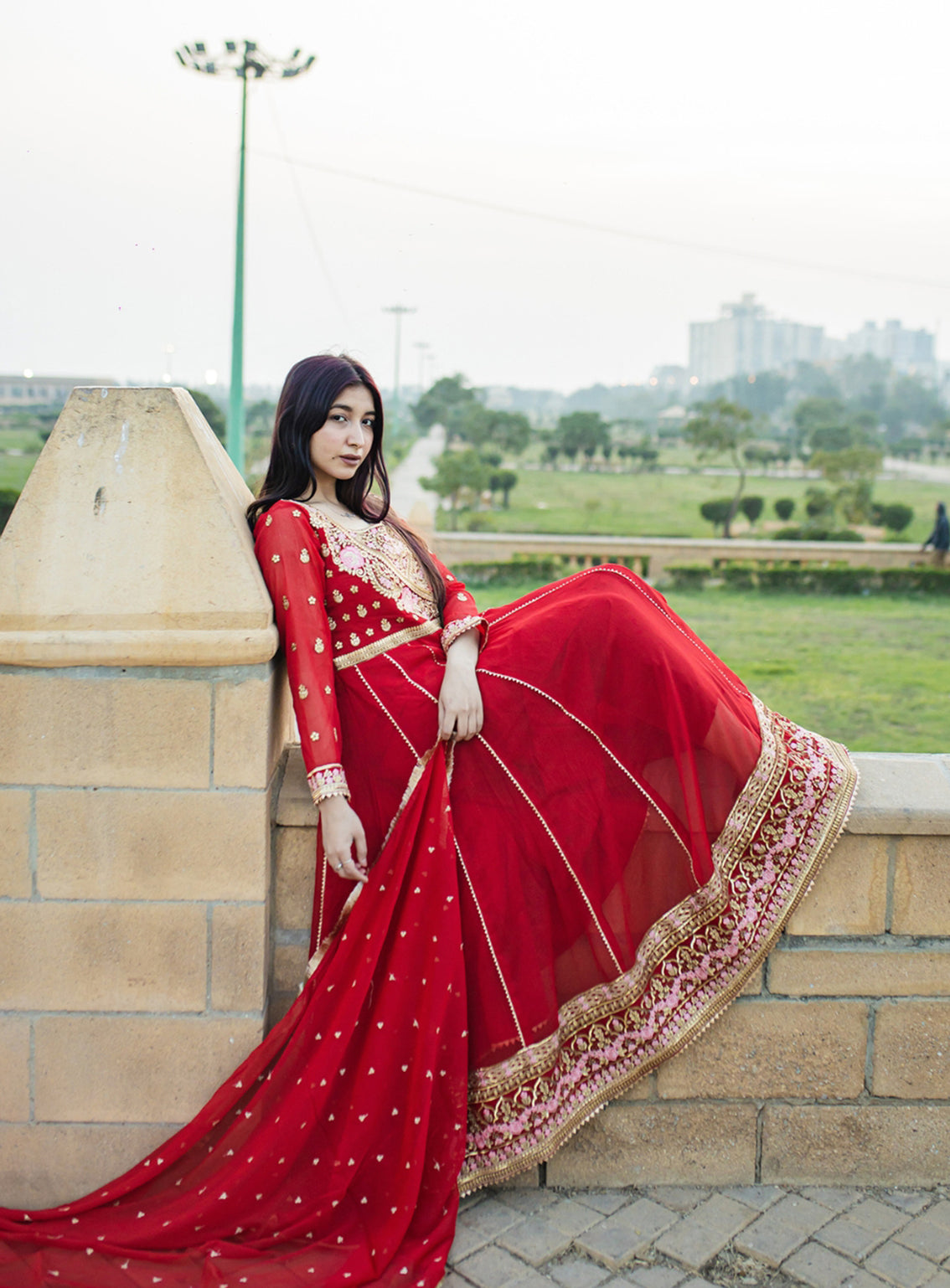 Abaan Zohan Luxury Embroidered Chiffon Suits Stitched 3 Piece - ABZO24W-008 NOORI-RED Abaan Zohan Luxury Embroidered Chiffon Suits Stitched 3 Piece - ABZO24W-008 NOORI-RED