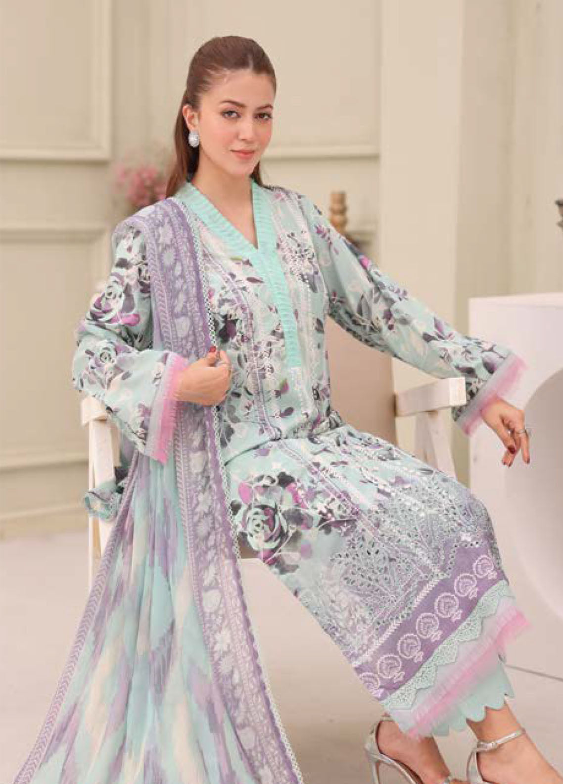 Afreen By Riaz Arts Chikankari Embroidered Lawn Suits Unstitched 3 Piece - RA26ACL AF-247 Afreen By Riaz Arts Chikankari Embroidered Lawn Suits Unstitched 3 Piece - RA26ACL AF-247