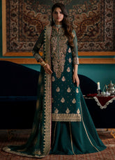 Afsaanah By Zevk Formal Embroidered Chiffon 3 Piece Unstitched Suit ZBP26AV2 D-5B ZAMRUD