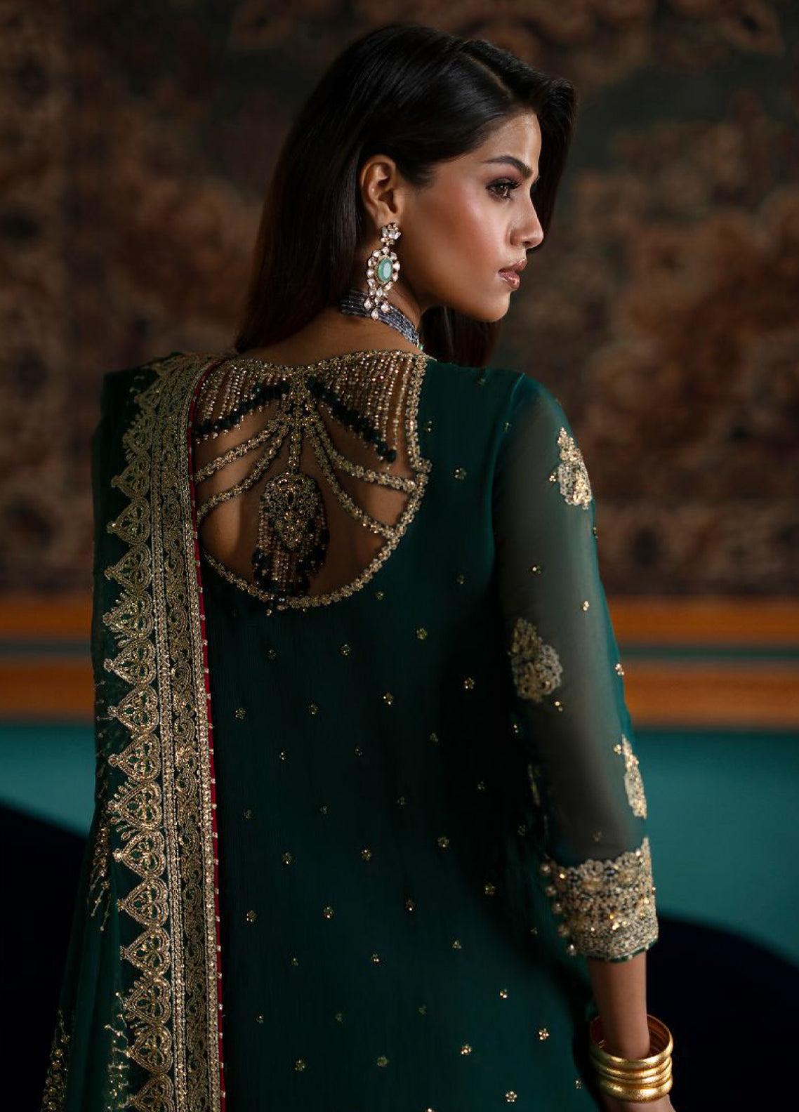 Afsaanah By Zevk Formal Embroidered Chiffon 3 Piece Unstitched Suit ZBP26AV2 D-5B ZAMRUD Afsaanah By Zevk Formal Embroidered Chiffon 3 Piece Unstitched Suit ZBP26AV2 D-5B ZAMRUD