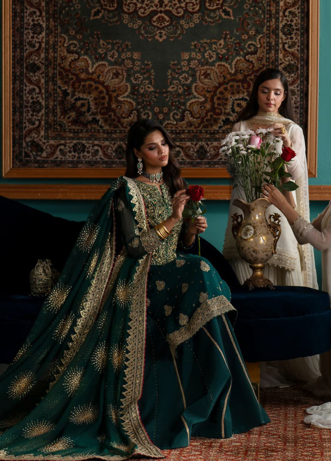 Afsaanah By Zevk Formal Embroidered Chiffon 3 Piece Unstitched Suit ZBP26AV2 D-5B ZAMRUD Afsaanah By Zevk Formal Embroidered Chiffon 3 Piece Unstitched Suit ZBP26AV2 D-5B ZAMRUD