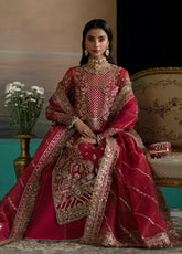 Afsaanah By Zevk Formal Embroidered Organza 3 Piece Unstitched Suit ZBP26AV2 D-03 GUL BAHAR