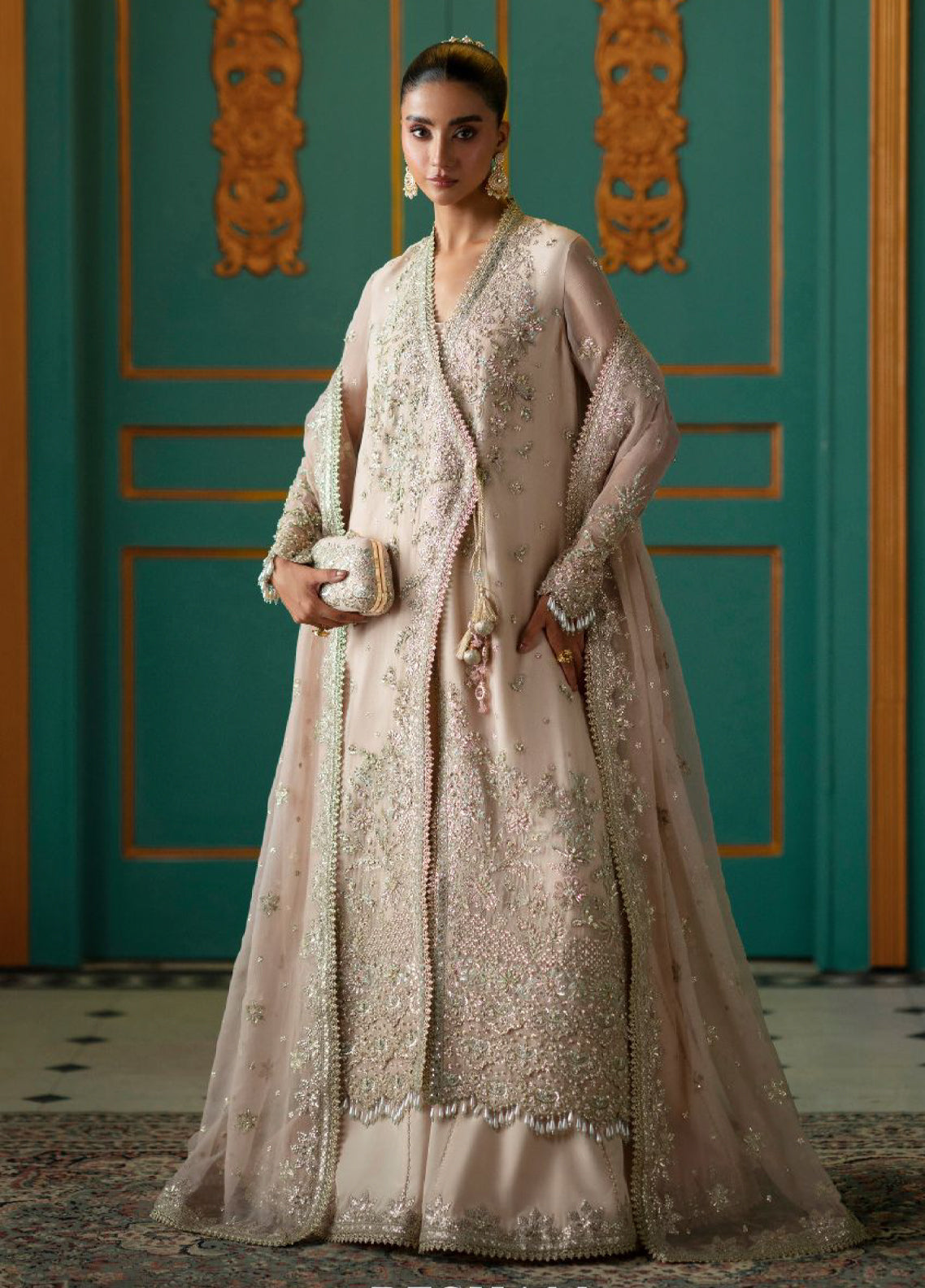 Afsaanah By Zevk Formal Embroidered Organza 3 Piece Unstitched Suit ZBP26AV2 D-06 RESHAM Afsaanah By Zevk Formal Embroidered Organza 3 Piece Unstitched Suit ZBP26AV2 D-06 RESHAM