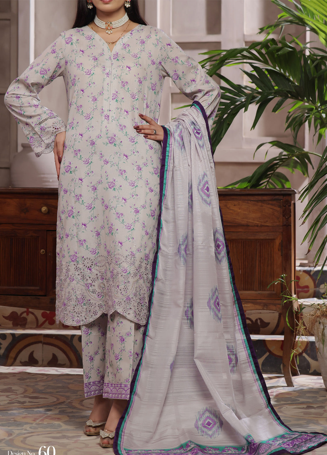 Aiza & Momina by VS Textile Embroidered Chikankari Suits Unstitched 3 Piece - VS25AMC 60 Aiza & Momina by VS Textile Embroidered Chikankari Suits Unstitched 3 Piece - VS25AMC 60