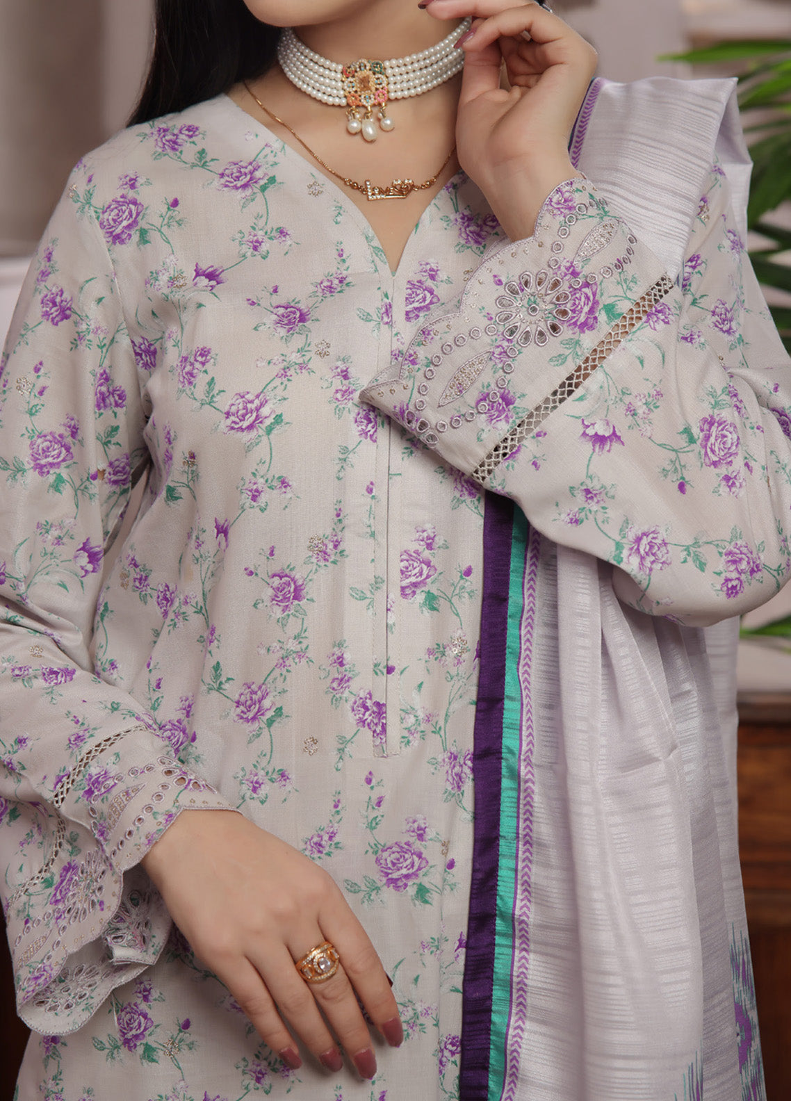 Aiza & Momina by VS Textile Embroidered Chikankari Suits Unstitched 3 Piece - VS25AMC 60 Aiza & Momina by VS Textile Embroidered Chikankari Suits Unstitched 3 Piece - VS25AMC 60