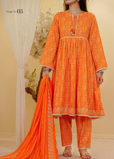 Aizal Printed Lawn Suits Stitched 3 Piece - AL25PFL 03