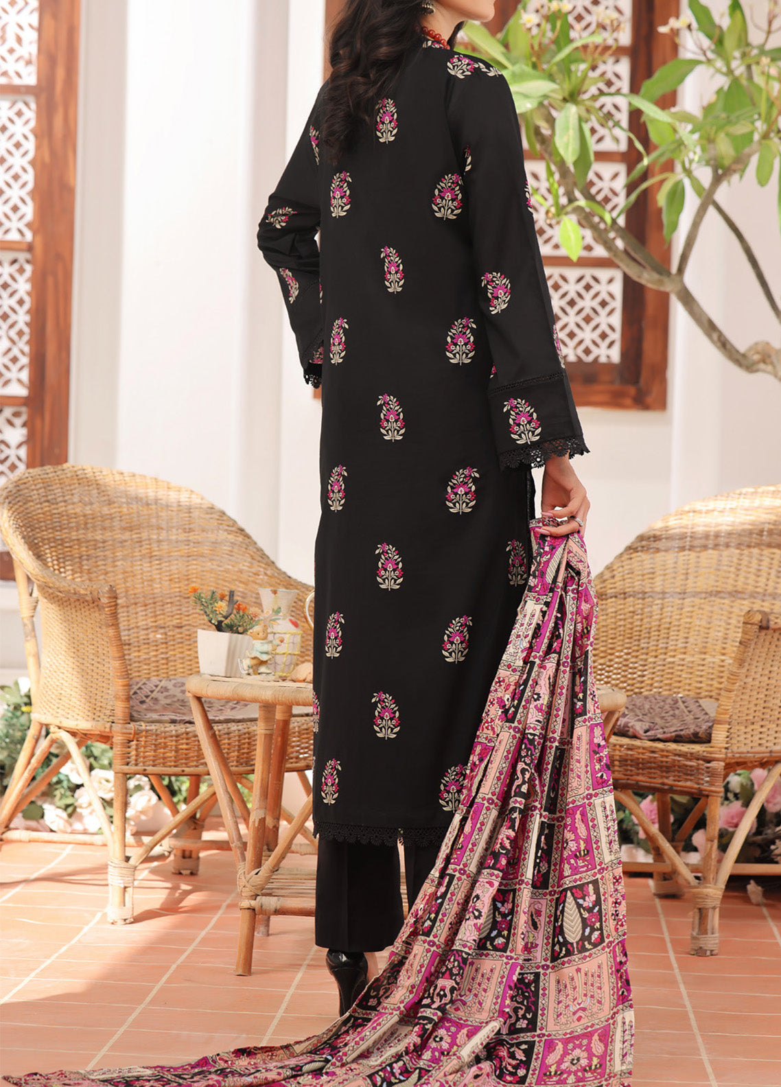 Aizal Printed Lawn Suits Stitched 3 Piece - AL25PL 440 Aizal Printed Lawn Suits Stitched 3 Piece - AL25PL 440