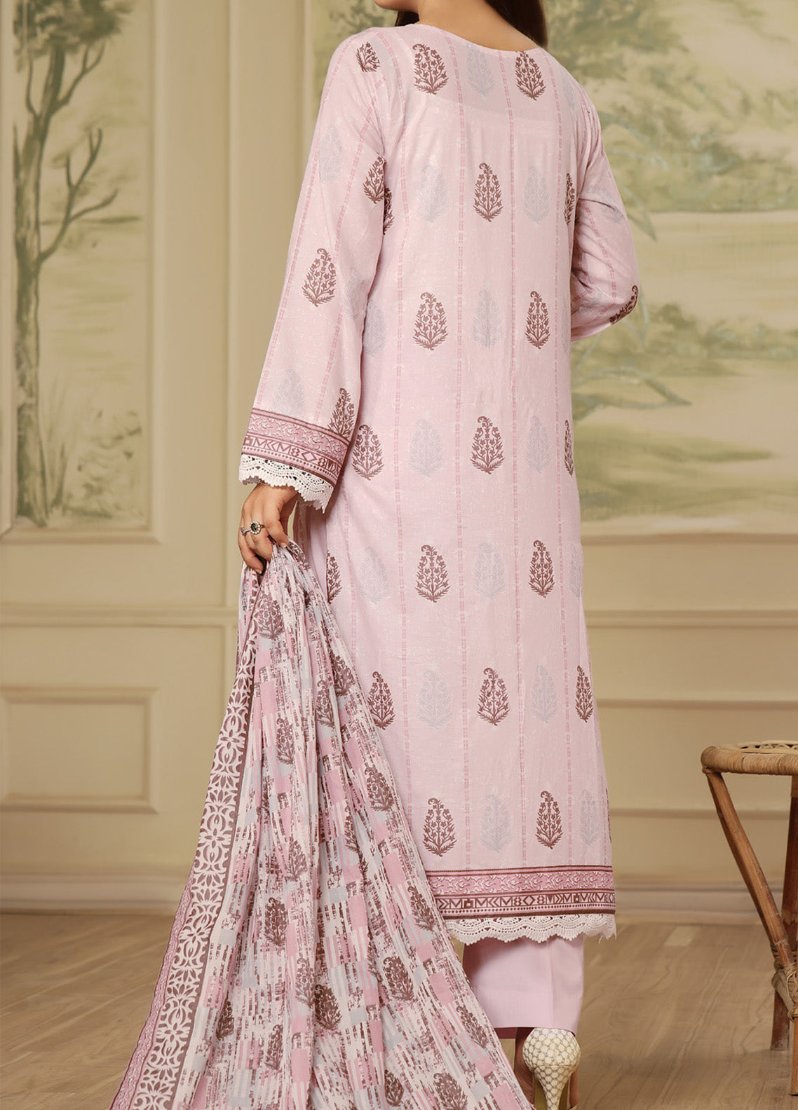 Aizal Printed Lawn Suits Stitched 3 Piece - AL25PL 441 Aizal Printed Lawn Suits Stitched 3 Piece - AL25PL 441