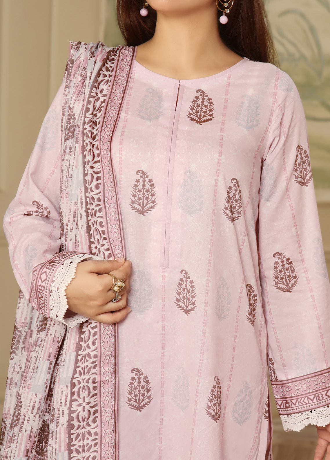 Aizal Printed Lawn Suits Stitched 3 Piece - AL25PL 441 Aizal Printed Lawn Suits Stitched 3 Piece - AL25PL 441